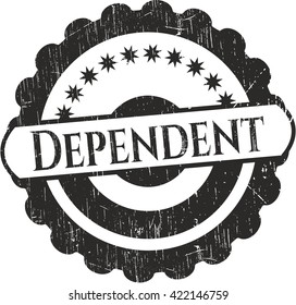 Sello de estilo de grunge dependiente