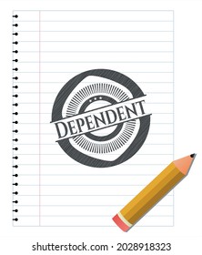 Dependent penciled. Vector Illustration. Detailed. 