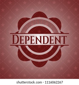 Dependent vintage red emblem