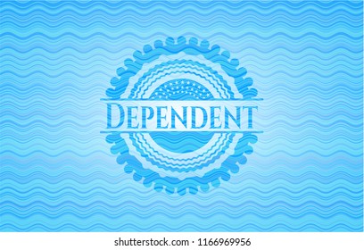 Dependent water wave concept badge.