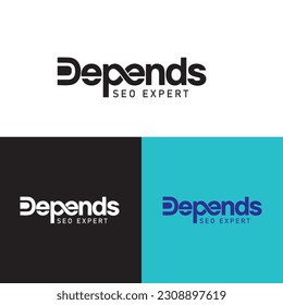 Depends seo expert minimalist logo design