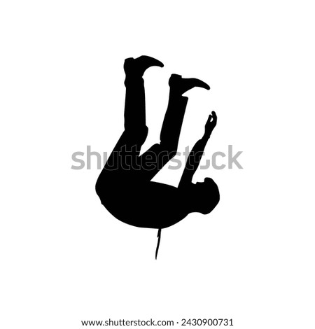  Depict the elegance and fluidity of falling individuals in graceful poses, conveying a sense of beauty even in the midst of motion.