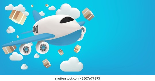 Depicting air freight for ecommerce drop shipping.dropshipping business model e-commerce website store and let supplier ship product 