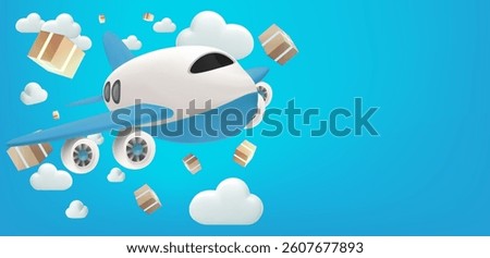 Depicting air freight for ecommerce drop shipping.dropshipping business model e-commerce website store and let supplier ship product 