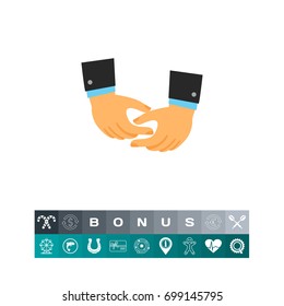 Depicting hands icon
