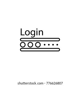 depicting a login icon. Cyber security Icon. Premium quality graphic design. Signs, symbols collection, simple icon for websites, web design, mobile app on white background