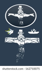 Depiction of the Crucifixion of Jesus Christ. 