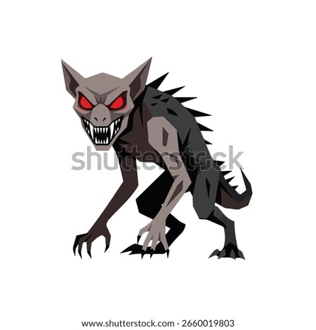 depiction of a cryptid monster featuring stylized design elements perfect for fantasy art digital projects or mascot creation for various brands This illustration evokes themes of horror