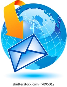 A depiction of how email encircles the earth