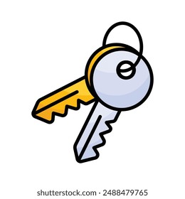 A depiction of keys, often representing access, security, or ownership