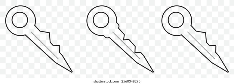 A depiction of keys, often representing access, security, or ownership. eps 10.