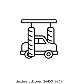 Depiction Of A Vehicle Going Through An Automated Car Washing System