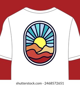 depicts a sunset scene in the desert that emphasizes the calm and peaceful atmosphere of the desert landscape at dusk.
