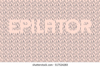 Depilation by epilator. Vector illustration of epilation or depilation. Hair removal. Shaving making free space like letters.