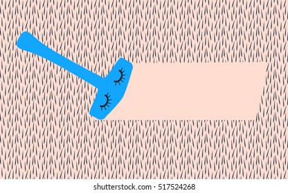 Depilation by shaver. Vector illustration of epilation or depilation. Hair removal. Shaving making free space like letters.