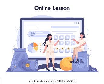 Depilation and epilation online service or platform. Hair removal methods idea. Idea of body and skin care and beauty. Online lesson. Isolated vector illustration