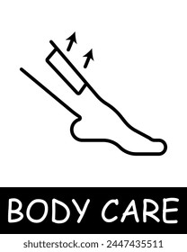 Depilation film icon. Essence of body care, health, and beauty, girl, woman, device, skincare, simplicity, physical health and self confidence. Korean cosmetics and personal care concept.