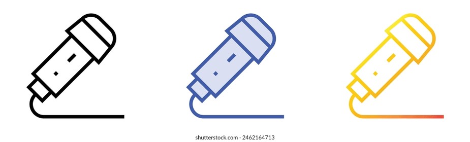 icono de depilación. Diseño de estilo de relleno lineal, azul y degradado aislado sobre fondo blanco