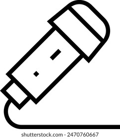 depilation icon. Thin linear style design isolated on white background