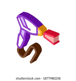 vector de icono del equipo láser de depilación. signo de equipo láser de depilación isométrica. ilustración de símbolo aislado de color