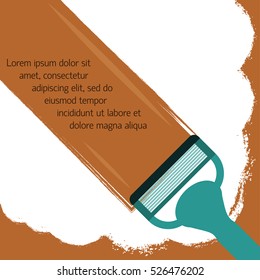 Depilation Vector illustration Smooth skin after depilation shaving machine tool