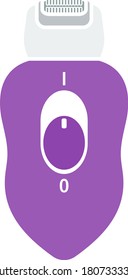 Depilator Icon. Flat Color Design. Vector Illustration.