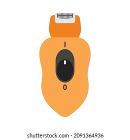 Depilator Icon. Flat Color Design. Vector Illustration.
