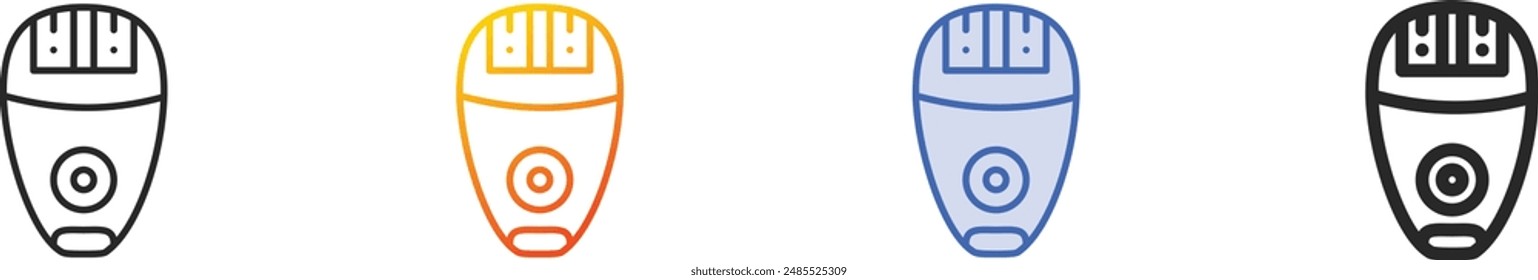 depilator icon.Thin Linear, Gradient, Blue Stroke and bold Style Design Isolated On White Background
