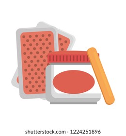 depilatory wax pot with applicator and patches