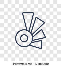 Depleting chart icon. Trendy linear Depleting chart logo concept on transparent background from Business and analytics collection