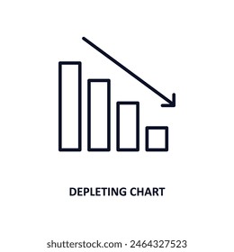 Das Symbol für die Diagrammgliederung wird gelöscht.  Dünne Linie Symbol aus Business und Analytics Kollektion. Bearbeitbare Vektorgrafik auf weißem Hintergrund