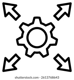 Deploy icon line vector illustration