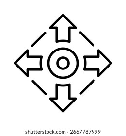 Implementar Ilustración vectorial de icono de línea