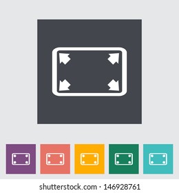 Deploying video flat icon. Vector illustration.