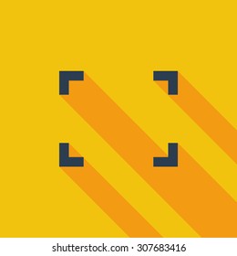 Deploying video icon. Flat vector related icon with long shadow for web and mobile applications. It can be used as - logo, pictogram, icon, infographic element. Vector Illustration.