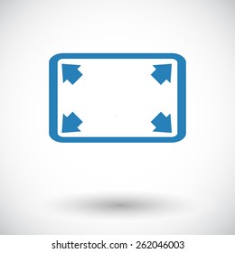 Deploying video. Single flat icon on white background. Vector illustration.