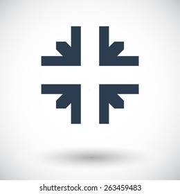 Deploying video. Single flat icon on white background. Vector illustration.
