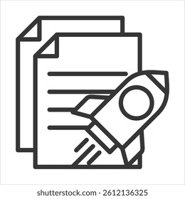 Deployment Checklist Icon Vector Illustration Outline