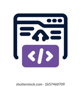 deployment duotone icon. Sleek and modern vector icon for websites, mobile apps, marketing materials, and corporate design. Fully scalable and ready to use.