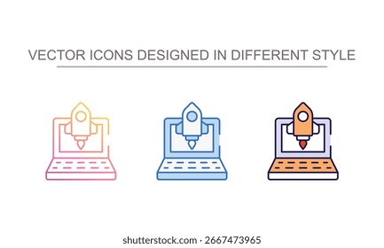 Diseño de icono de implementación con fondo blanco Ilustración de stock