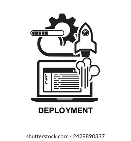 Deployment icon isolated on background vector isolated on background vector illustration.