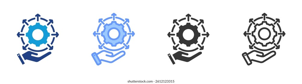 Deployment icon set multiple style collection