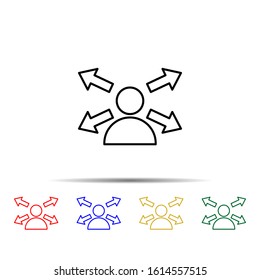 deployment multi color style icon. Simple thin line, outline vector of web icons for ui and ux, website or mobile application