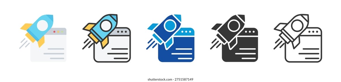 deployment plan icon set multi style various collection
