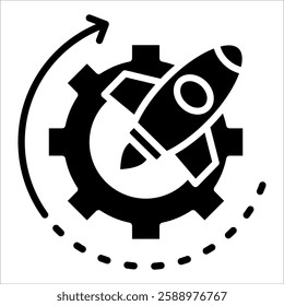 Deployment Process Icon Element For Design