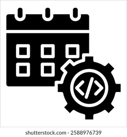 Deployment Schedule Icon Element For Design