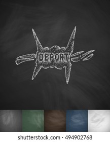 deport icon. Hand drawn vector illustration