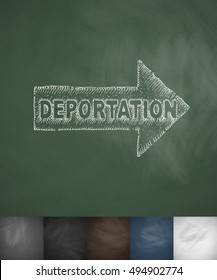 DEPORTATION icon. Hand drawn vector illustration