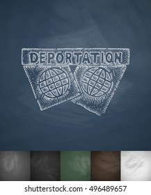 DEPORTATION icon. Hand drawn vector illustration