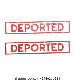 Deported stamp set design vector background for document 